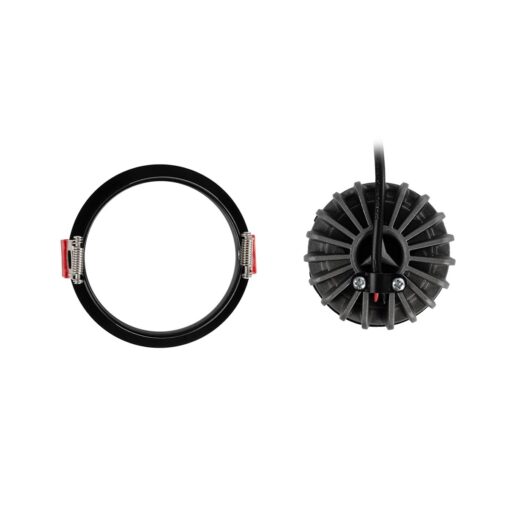 kelvo® PINADO KLV-101-0128 Χωνευτό Φωτιστικό Downlight Σποτ LED 7W 875lm 15° AC 220-240V IP20 Φυσικό Λευκό 4500K – Bridgelux COB Chip & TÜV SÜD Driver – Μαύρο Ματ – Μ8.3 x Π8.3 x Υ8.2cm / Q7.3cm – 5 Χρόνια Εγγύηση