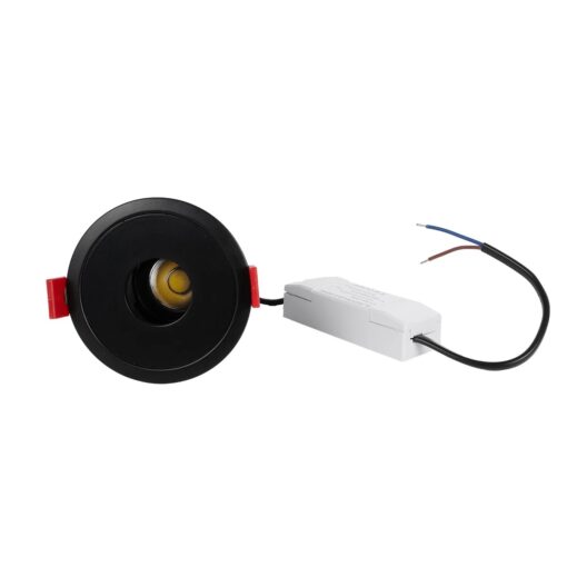 kelvo® PINADO KLV-101-0128 Χωνευτό Φωτιστικό Downlight Σποτ LED 7W 875lm 15° AC 220-240V IP20 Φυσικό Λευκό 4500K – Bridgelux COB Chip & TÜV SÜD Driver – Μαύρο Ματ – Μ8.3 x Π8.3 x Υ8.2cm / Q7.3cm – 5 Χρόνια Εγγύηση
