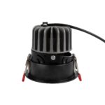 kelvo® PINADO KLV-101-0126 Χωνευτό Φωτιστικό Downlight Σποτ LED 7W 840lm 15° AC 220-240V IP20 Θερμό Λευκό 2700K – Bridgelux COB Chip & TÜV SÜD Driver – Μαύρο Ματ – Μ8.3 x Π8.3 x Υ8.2cm / Q7.3cm – 5 Χρόνια Εγγύηση