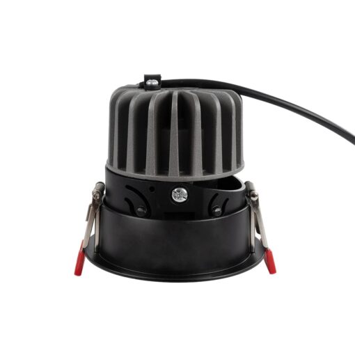 kelvo® PINADO KLV-101-0126 Χωνευτό Φωτιστικό Downlight Σποτ LED 7W 840lm 15° AC 220-240V IP20 Θερμό Λευκό 2700K – Bridgelux COB Chip & TÜV SÜD Driver – Μαύρο Ματ – Μ8.3 x Π8.3 x Υ8.2cm / Q7.3cm – 5 Χρόνια Εγγύηση