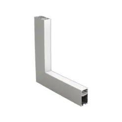GLOBOSTAR® ALP-CORNER-IN90 LUMILINE 61771 Επιφανειακό / Κρεμαστό Προφίλ Αλουμινίου Γωνία με Λευκό Γαλακτερό Πατητό Κάλυμμα για Ταινίες LED IP20 - Γκρι Ανθρακί Ματ - Μ30 x Π3.5 x Υ7cm