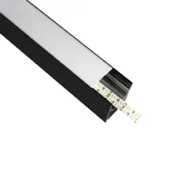 GLOBOSTAR® ALP-LINEAR BRIGHTRAIL 61775-3M Επιφανειακό / Κρεμαστό / Επιτοίχιο Προφίλ Αλουμινίου με Λευκό Γαλακτερό Πατητό Κάλυμμα για Ταινίες LED IP20 - Μαύρο Ματ - Μ300 x Π5 x Υ7.5cm