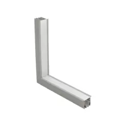 GLOBOSTAR® ALP-CORNER-IN90 RECESSA 61793 Χωνευτό Προφίλ Αλουμινίου Γωνία με Λευκό Γαλακτερό Πατητό Κάλυμμα για Ταινίες LED IP20 - Γκρι Ανθρακί Ματ - Μ30 x Π3.5 x Υ4cm