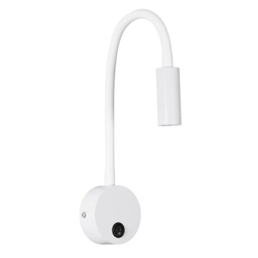 GLOBOSTAR® GOOSE 61688 Μοντέρνο Φωτιστικό Τοίχου – Απλίκα Ξενοδοχείου Reading Light LED 3W 300lm 36° AC 220-240V IP20 Θερμό Λευκό 2700K – CREE XPE Chip & TÜV SÜD Driver – Λευκό Ματ – Μ6.5 x Π15 x Υ24.5cm – 3 Χρόνια Εγγύηση