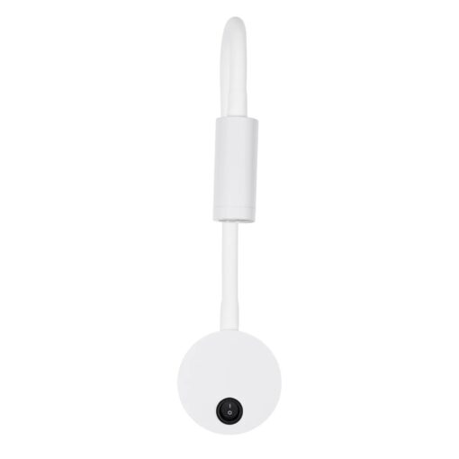 GLOBOSTAR® GOOSE 61688 Μοντέρνο Φωτιστικό Τοίχου – Απλίκα Ξενοδοχείου Reading Light LED 3W 300lm 36° AC 220-240V IP20 Θερμό Λευκό 2700K – CREE XPE Chip & TÜV SÜD Driver – Λευκό Ματ – Μ6.5 x Π15 x Υ24.5cm – 3 Χρόνια Εγγύηση