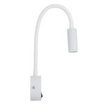 GLOBOSTAR® GOOSE 61688 Μοντέρνο Φωτιστικό Τοίχου – Απλίκα Ξενοδοχείου Reading Light LED 3W 300lm 36° AC 220-240V IP20 Θερμό Λευκό 2700K – CREE XPE Chip & TÜV SÜD Driver – Λευκό Ματ – Μ6.5 x Π15 x Υ24.5cm – 3 Χρόνια Εγγύηση