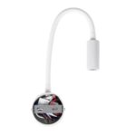 GLOBOSTAR® GOOSE 61688 Μοντέρνο Φωτιστικό Τοίχου – Απλίκα Ξενοδοχείου Reading Light LED 3W 300lm 36° AC 220-240V IP20 Θερμό Λευκό 2700K – CREE XPE Chip & TÜV SÜD Driver – Λευκό Ματ – Μ6.5 x Π15 x Υ24.5cm – 3 Χρόνια Εγγύηση