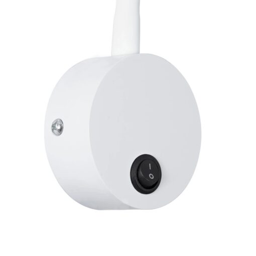 GLOBOSTAR® GOOSE 61688 Μοντέρνο Φωτιστικό Τοίχου – Απλίκα Ξενοδοχείου Reading Light LED 3W 300lm 36° AC 220-240V IP20 Θερμό Λευκό 2700K – CREE XPE Chip & TÜV SÜD Driver – Λευκό Ματ – Μ6.5 x Π15 x Υ24.5cm – 3 Χρόνια Εγγύηση
