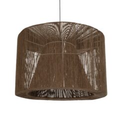 Alternative view of GLOBOSTAR® ZYLINDER 205-0023 Boho Κρεμαστό Φωτιστικό Οροφής με Ντουί 1 x E27 AC 220-240V IP20 - Καφέ - M80 x Π80 x Υ51cm