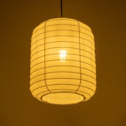 GLOBOSTAR® ROMINA 62000 Μοντέρνο Κρεμαστό Φωτιστικό Οροφής με Ντουί 1 x E27 AC 220-240V IP20 – Λευκό – Μ30 x Π30 x Υ37cm