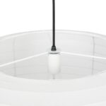 GLOBOSTAR® ROMINA 62001 Μοντέρνο Κρεμαστό Φωτιστικό Οροφής με Ντουί 1 x E27 AC 220-240V IP20 – Λευκό – Μ60 x Π60 x Υ65cm