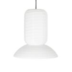 GLOBOSTAR® ROMINA 62002 Μοντέρνο Κρεμαστό Φωτιστικό Οροφής με Ντουί 1 x E27 AC 220-240V IP20 – Λευκό – Μ40 x Π40 x Υ42.5cm