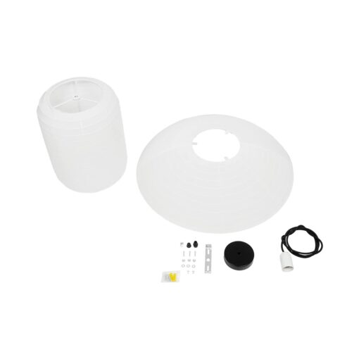 GLOBOSTAR® ROMINA 62003 Μοντέρνο Κρεμαστό Φωτιστικό Οροφής με Ντουί 1 x E27 AC 220-240V IP20 – Λευκό – Μ60 x Π60 x Υ51cm