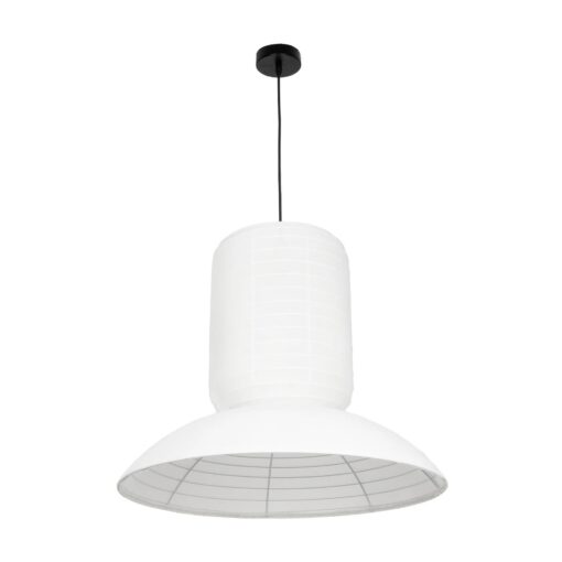 GLOBOSTAR® ROMINA 62003 Μοντέρνο Κρεμαστό Φωτιστικό Οροφής με Ντουί 1 x E27 AC 220-240V IP20 – Λευκό – Μ60 x Π60 x Υ51cm