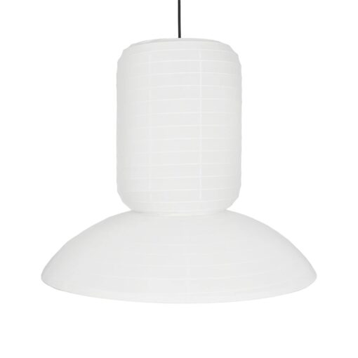GLOBOSTAR® ROMINA 62003 Μοντέρνο Κρεμαστό Φωτιστικό Οροφής με Ντουί 1 x E27 AC 220-240V IP20 – Λευκό – Μ60 x Π60 x Υ51cm