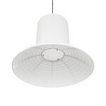 GLOBOSTAR® ROMINA 62003 Μοντέρνο Κρεμαστό Φωτιστικό Οροφής με Ντουί 1 x E27 AC 220-240V IP20 – Λευκό – Μ60 x Π60 x Υ51cm