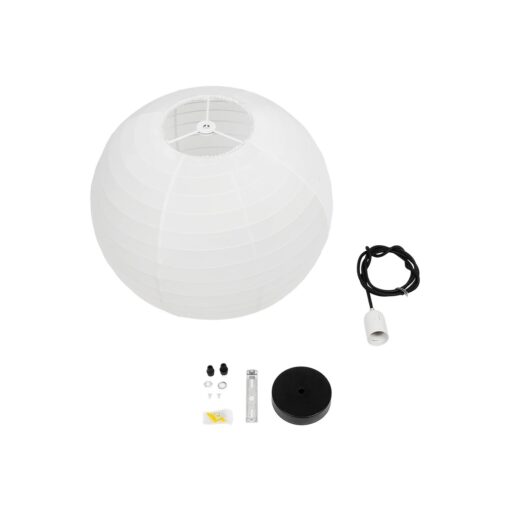 GLOBOSTAR® ROMINA 62004 Μοντέρνο Κρεμαστό Φωτιστικό Οροφής με Ντουί 1 x E27 AC 220-240V IP20 – Λευκό – Μ40 x Π40 x Υ37cm