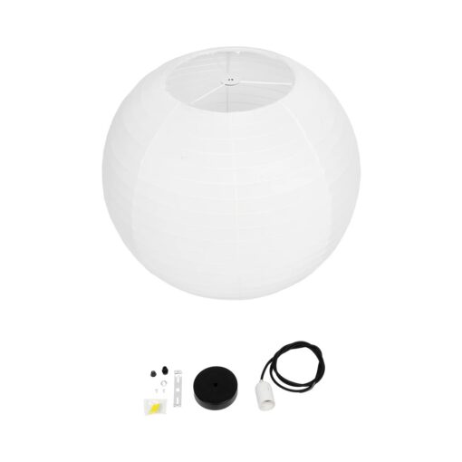 GLOBOSTAR® ROMINA 62005 Μοντέρνο Κρεμαστό Φωτιστικό Οροφής με Ντουί 1 x E27 AC 220-240V IP20 – Λευκό – Μ60 x Π60 x Υ55cm