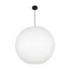 GLOBOSTAR® ROMINA 62005 Μοντέρνο Κρεμαστό Φωτιστικό Οροφής με Ντουί 1 x E27 AC 220-240V IP20 – Λευκό – Μ60 x Π60 x Υ55cm