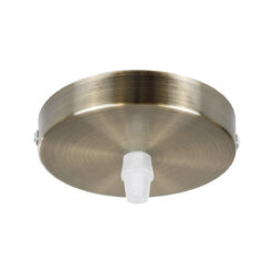 Alternative view of GloboStar® DIY 77505 Επιτοίχια Στρογγυλή Ροζέτα - Βάση για 1 Κρεμαστό Φωτιστικό - Φ10 x Υ2cm - Αντικέ Μπρονζέ - Μεταλλικό - 5 Χρόνια Εγγύηση
