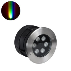 Alternative view of GLOBOSTAR® UNDERWATERYUNI 90419 Υποβρύχιο Χωνευτό Σποτ για Σιντριβάνια/Πισίνες LED 6W 600lm 30° DC 24V Αδιάβροχο IP68 Πολύχρωμο RGBW Dimmable DMX512 - Bridgelux SMD Chip - Ανοξείδωτο Ατσάλι SS304 - Μ15 x Π15 x Υ10cm / Q14cm - 3 Χρόνια Εγγύηση