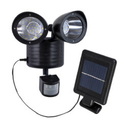 Alternative view of GloboStar® 85712 Μαύρο Αυτόνομο Ηλιακό Φωτιστικό LED SMD 10W 150lm με Ενσωματωμένη Μπαταρία 1200mAh - Φωτοβολταϊκό Πάνελ με Αισθητήρα Ημέρας-Νύχτας και PIR Αισθητήρα Κίνησης Αδιάβροχο IP54 Ψυχρό Λευκό 6000K
