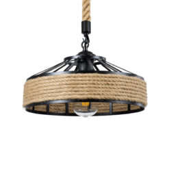 Alternative view of GLOBOSTAR® SAHARA 01146 Boho Κρεμαστό Φωτιστικό Οροφής με Ντουί 1 x E27 AC 220-240V IP20 - Μπεζ & Μαύρο - Μ31 x Π31 x Υ14cm