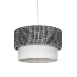 Alternative view of GLOBOSTAR® SISSIE 203-0139 Μοντέρνο Κρεμαστό Φωτιστικό Οροφής με Ντουί 1 x E27 AC 220-240V IP20 - Μαύρο & Λευκό - Μ30 x Π30 x Υ23cm