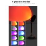 GLOBOSTAR® SUNSET GLB-106-0022 Επιτραπέζιο Φωτιστικό Πορτατίφ Προτζέκτορας Sunset με RF Ασύρματο Χειριστήριο & Λειτουργία μέσω WiFi APP LED 6W 360lm 60° AC 220-240V IP20 Πολύχρωμο RGB Dimmable – Sanan SMD Chip – Μαύρο – Μ10 x Π10 x Υ27cm – 2 Χρόνια Εγγύηση