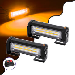 Alternative view of GloboStar® 85027 PRO Series ΣΕΤ 2 x Μπάρες Σήμανσης Οχήματος Οδικής Βοήθείας για Αυτοκίνητα & Φορτηγά 13 Προγραμμάτων Φωτισμού LED CREE CXB COB 18W DC 10-30V Αδιάβροχο IP65 Πορτοκαλί