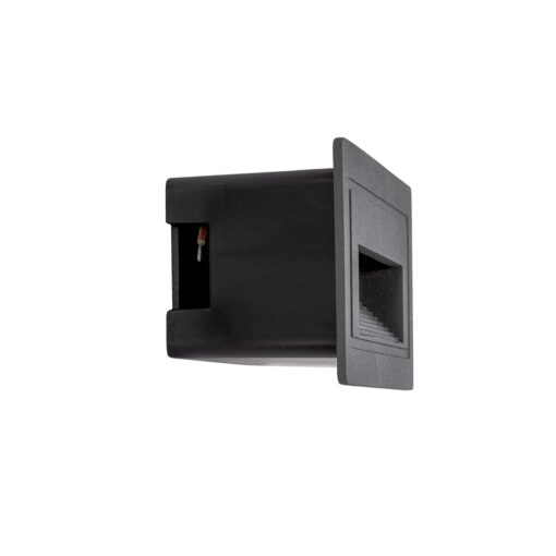 kelvo® STEPART KLV-101-0081 Χωνευτό Φωτιστικό Σκαλοπατιού / Διαδρόμου LED 3W 375lm 45° AC 220-240V Αδιάβροχο IP65 Θερμό Λευκό 2700K – Lumileds SMD Chip & TÜV SÜD Driver – Γκρι Ανθρακί Ματ – Μ10.5 x Π4.5 x Υ6cm / Q9.1 x 4.5cm – 5 Χρόνια Εγγύηση