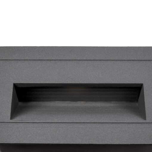 kelvo® STEPART KLV-101-0081 Χωνευτό Φωτιστικό Σκαλοπατιού / Διαδρόμου LED 3W 375lm 45° AC 220-240V Αδιάβροχο IP65 Θερμό Λευκό 2700K – Lumileds SMD Chip & TÜV SÜD Driver – Γκρι Ανθρακί Ματ – Μ10.5 x Π4.5 x Υ6cm / Q9.1 x 4.5cm – 5 Χρόνια Εγγύηση