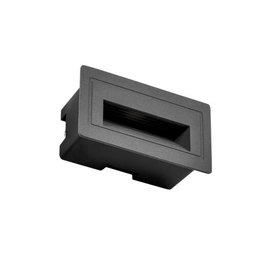 kelvo® STEPART KLV-101-0081 Χωνευτό Φωτιστικό Σκαλοπατιού / Διαδρόμου LED 3W 375lm 45° AC 220-240V Αδιάβροχο IP65 Θερμό Λευκό 2700K – Lumileds SMD Chip & TÜV SÜD Driver – Γκρι Ανθρακί Ματ – Μ10.5 x Π4.5 x Υ6cm / Q9.1 x 4.5cm – 5 Χρόνια Εγγύηση