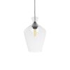 GLOBOSTAR® BALU 206-0040 Μοντέρνο Κρεμαστό Φωτιστικό Οροφής με Ντουί 1 x E27 AC 220-240V IP20 – Διάφανο – Μ20 x Π20 x Υ32cm