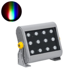 Alternative view of GLOBOSTAR® FLOODHENA 90641 Προβολέας Σποτ Wall Washer LED 24W 1920lm 30° DC 24V Αδιάβροχο IP65 Πολύχρωμο RGB Dimmable DMX512 - Bridgelux SMD Chip - Γκρι Ανθρακί - Μ22.5 x Π6 x Υ16.5cm - 3 Χρόνια Εγγύηση