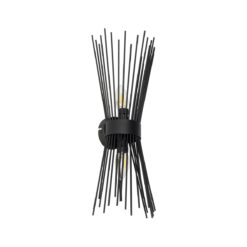 Alternative view of GLOBOSTAR® HORN 203-0043 Vintage Φωτιστικό Τοίχου - Απλίκα με Ντουί 2 x E14 AC 220-240V IP20 - Μαύρο - Μ14 x Π17 x Υ44.5cm
