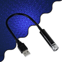 Alternative view of GloboStar® 81845 Διακοσμητικό Φωτιστικό Ειδικών Φωτορυθμικών Εφέ PARTY Disco LASER DC 5V με Καλώδιο Τροφοδοσίας USB Μπλέ IP20 Μ1.4 x Π1.4 x Υ27cm