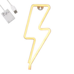 Alternative view of GloboStar® 78590 Φωτιστικό Ταμπέλα Φωτεινή Επιγραφή NEON LED Σήμανσης LIGHT STRIKE 5W με Καλώδιο Τροφοδοσίας USB - Μπαταρίας 3xAAA (Δεν Περιλαμβάνονται) - Θερμό Λευκό 2700K