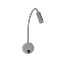 Alternative view of GLOBOSTAR® GOOSE 61689 Μοντέρνο Φωτιστικό Τοίχου - Απλίκα Ξενοδοχείου Reading Light LED 3W 300lm 36° AC 220-240V IP20 Θερμό Λευκό 2700K - CREE XPE Chip & TÜV SÜD Driver - Γκρι Ανθρακί Ματ - Μ6.5 x Π15 x Υ24.5cm - 3 Χρόνια Εγγύηση