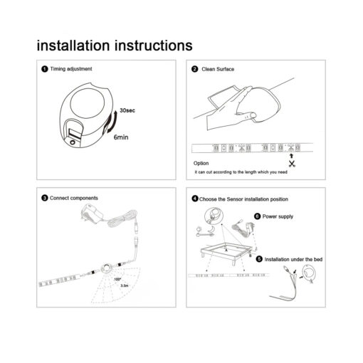GLOBOSTAR® NIGHTSTEP 70400 Σετ Ταινίας με Αισθητήρα Κίνησης-Ημέρας-Νύχτας & Τροφοδοτικό LED 3W 300lm 120° AC 220-240V Αδιάβροχο IP65 36 x SMD2835 Φυσικό Λευκό 4500K – Sanan SMD Chip – Μ120 x Π0.8 x Υ0.2cm – 2 Χρόνια Εγγύηση