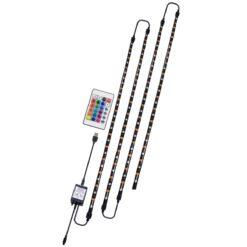 Alternative view of GloboStar® 70406 Σετ Ταινία TV Kit LED RGB SMD 5050 2m (4x50CM) 14.4W/2m 60LED/2m 1454lm/2m 120° USB DC 5V Οπίσθιου Κρυφού Φωτισμού για Τηλεόραση με Ασύρματο Τηλεχειριστήριο Αδιάβροχο IP65 RGB