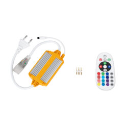 Alternative view of GLOBOSTAR® EPIWIDE-B 70541 Dimmer / Controller με IR Ασύρματο Χειριστήριο 6A 1380W AC 220-240V σε DC 220-240V για έως 100 Μέτρα Ταινία LED Αδιάβροχο IP65 Dimmable - Ασημί & Πορτοκαλί - Μ50 x 6 x Υ1.5cm - 2 Χρόνια Εγγύηση