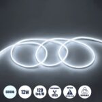 GLOBOSTAR® NEOVALE 70570 Ταινία Neon Flex LED 12W/m 1080lm/m 120° DC 220-240V Αδιάβροχο IP65 120 x SMD2835 Chip/m Ψυχρό Λευκό 6000K Dimmable – Sanan SMD Chip – Μ100 x Π0.8 x Υ1.6cm – 3 Χρόνια Εγγύηση