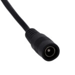 GLOBOSTAR® STRIPDC 70681 Ταχυσύνδεσμος DC Jack 5.5×2.1mm Θηλυκός σε Αρσενικό με Διακόπτη On/Off IP20 – Μαύρο – Μ185 x Π1.9 x Υ1.5cm