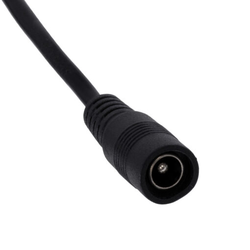 GLOBOSTAR® STRIPDC 70681 Ταχυσύνδεσμος DC Jack 5.5×2.1mm Θηλυκός σε Αρσενικό με Διακόπτη On/Off IP20 – Μαύρο – Μ185 x Π1.9 x Υ1.5cm