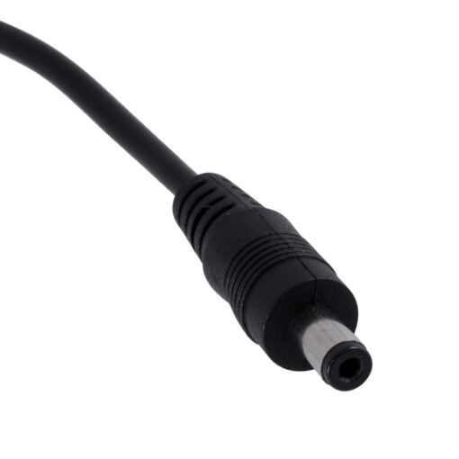 GLOBOSTAR® STRIPDC 70681 Ταχυσύνδεσμος DC Jack 5.5×2.1mm Θηλυκός σε Αρσενικό με Διακόπτη On/Off IP20 – Μαύρο – Μ185 x Π1.9 x Υ1.5cm