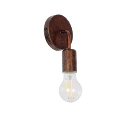 Alternative view of GLOBOSTAR® DON 01398 Vintage Φωτιστικό Τοίχου - Απλίκα με Ντουί 1 x E27 AC 220-240V IP20 - Χάλκινο Εφέ Σκουριάς - Μ10 x Π7 x Υ16cm