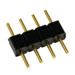 GLOBOSTAR® STRIPCON 70701 Ταχυσύνδεσμος 4 Pin για Ταινία LED RGB IP20 - Μαύρο - Μ1 x Π1 x Υ0.3cm