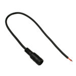 GLOBOSTAR® STRIPDC 70735 Ταχυσύνδεσμος DC Jack 5.5x2.1mm Θηλυκός για Ταινία LED IP20 - Μαύρο - Μ30 x Π2.1 x Υ2.1cm