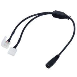 Alternative view of GLOBOSTAR® STRIPCON 70742 Ταχυσύνδεσμος για Μονόχρωμη Ταινία LED 2 x 10mm σε DC Jack 5.5x2.1mm Θηλυκό Σύνδεσμο IP20 - Λευκό - Μ32 x Π2 x Υ1cm